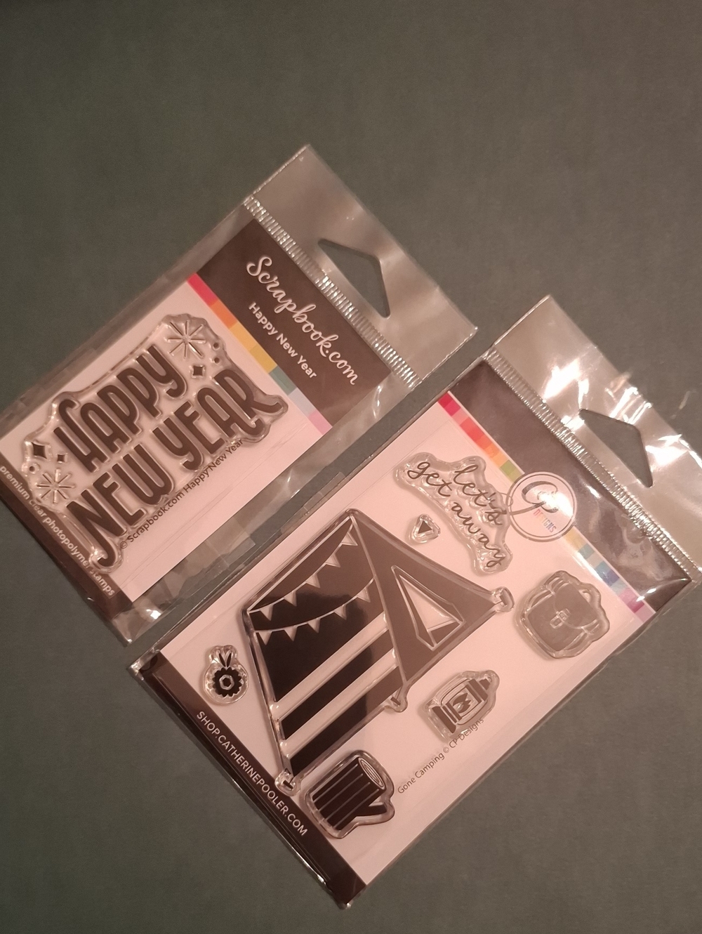 Happy New Year & Camping Clear Stamps - Black